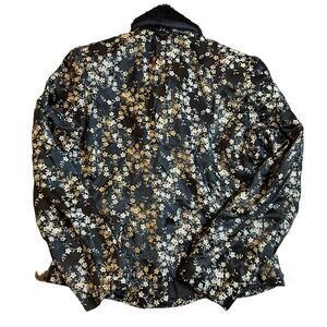 Scott McClintock Millennium 2000 Faux Fur Jacket 14 Evening Formal Y2K Floral